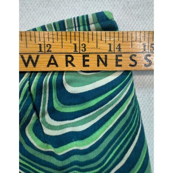 Motel Psychedelic Pattern Mini Skirt Size Small Green & Blue - Picture 5 of 8
